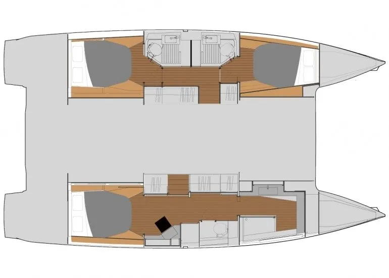 12.58m Marsh Harbour 3 Cabin Catamaran Hire