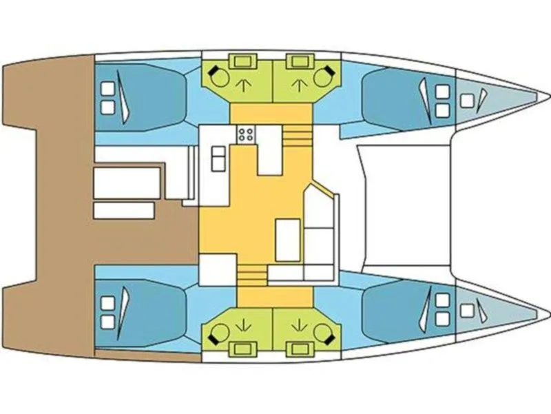 12.58m Salamina Fountaine Pajot Astrea 42 Catamaran Hire
