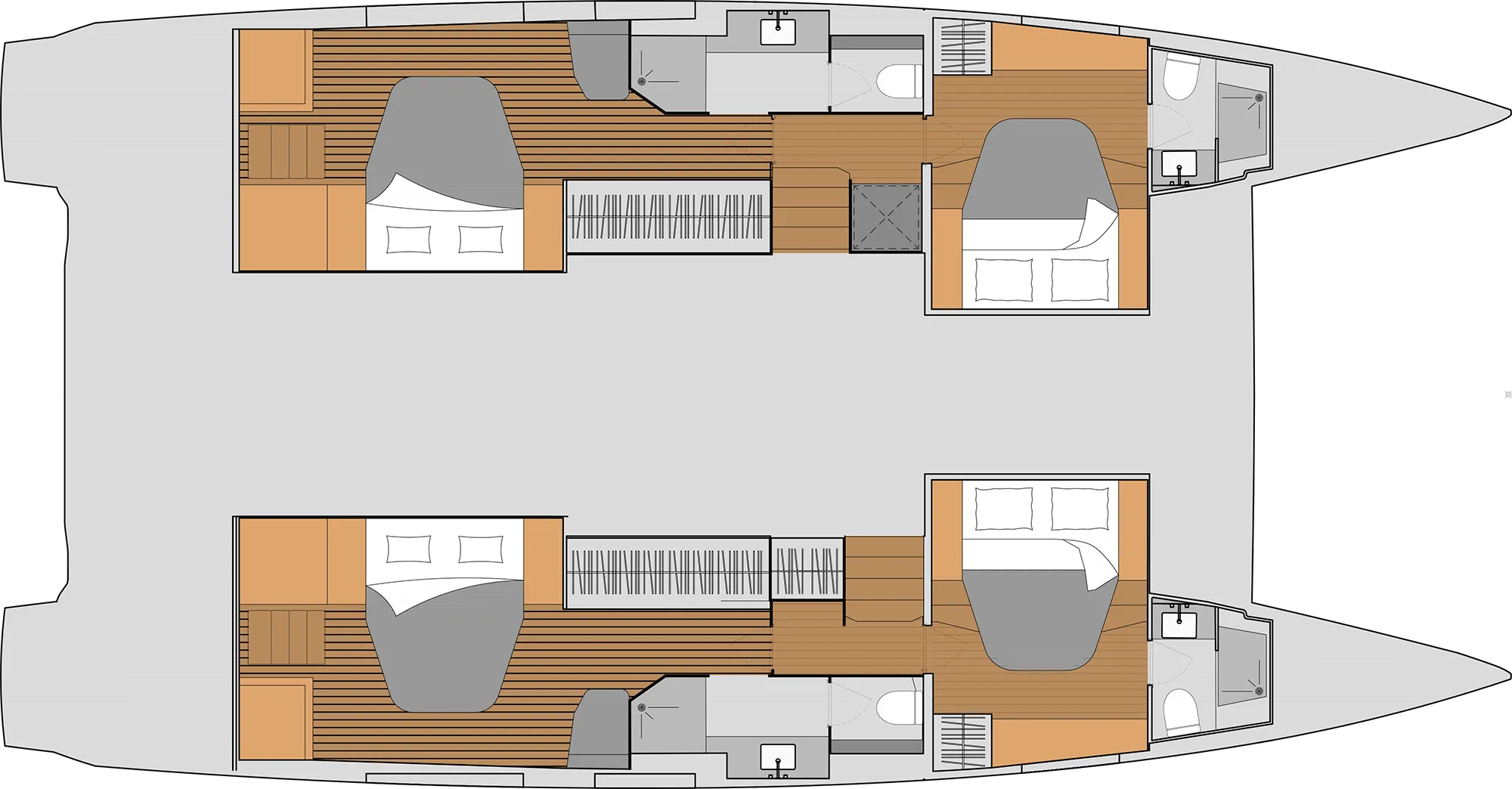 15.54m Saint Thomas 4 Cabin Catamaran Hire