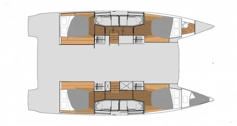 Explore Arzon on a 13.45m 4 Cabin Catamaran Rental