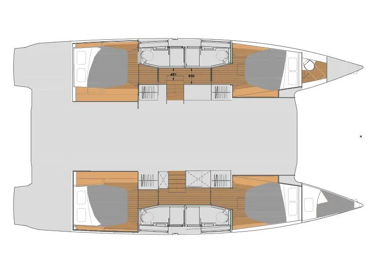13.45m Chang Wat Phuket Fountaine Pajot Elba 45 Catamaran Hire