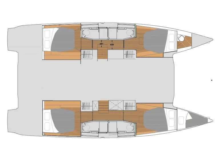Rent a 13.45m Catamaran Fountaine Pajot Elba 45 in Jamestown