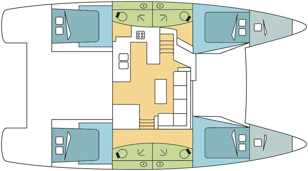 Atina 13.41m Kiralık Fountaine Pajot Elba 45