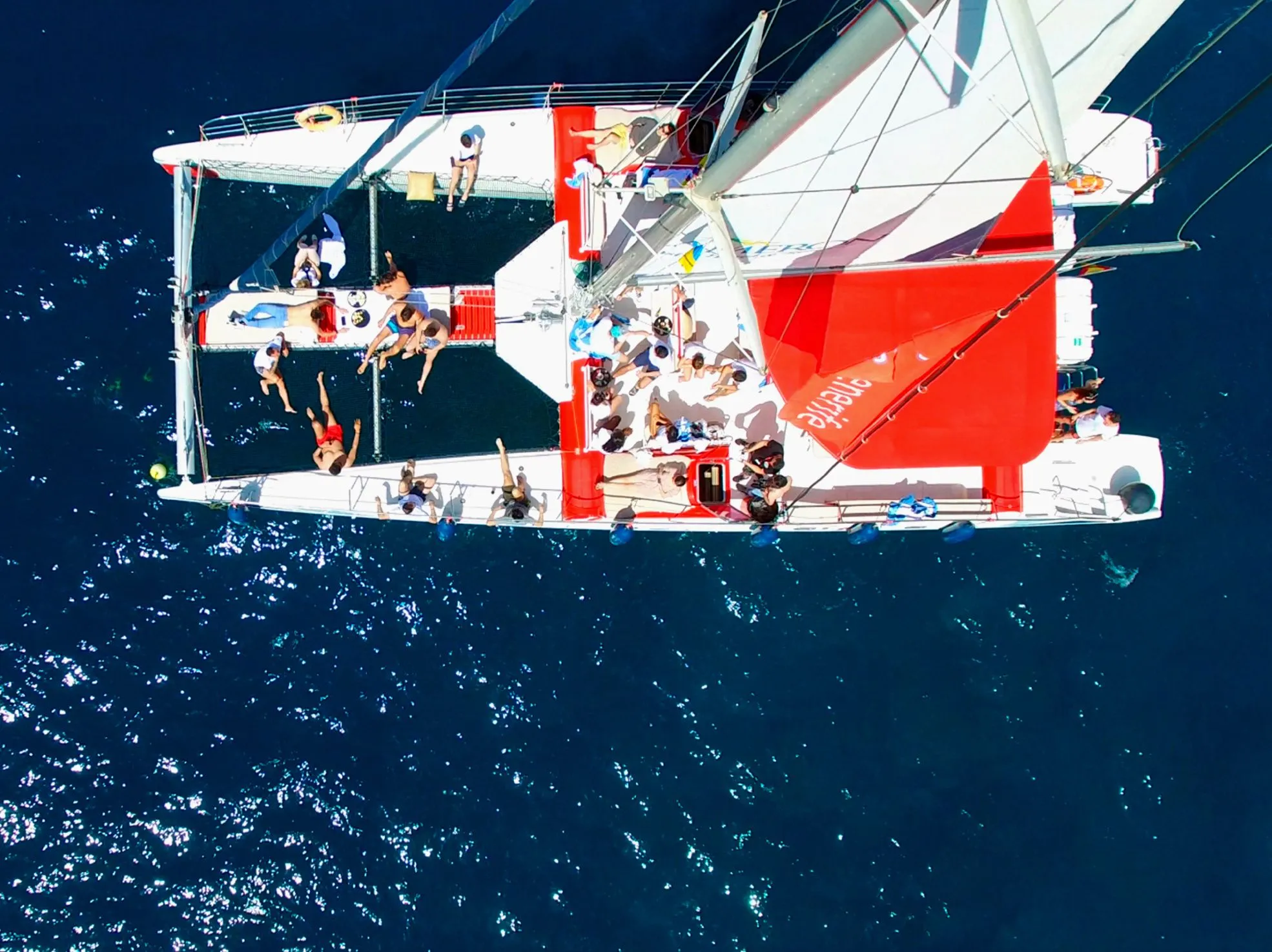 White Paradise Cat Charter Boat