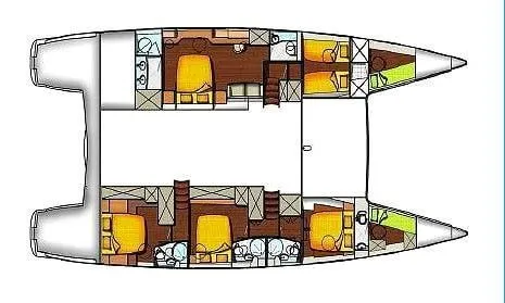 Le Marin 19.67m Kiralık 5 Kabinli Katamaran