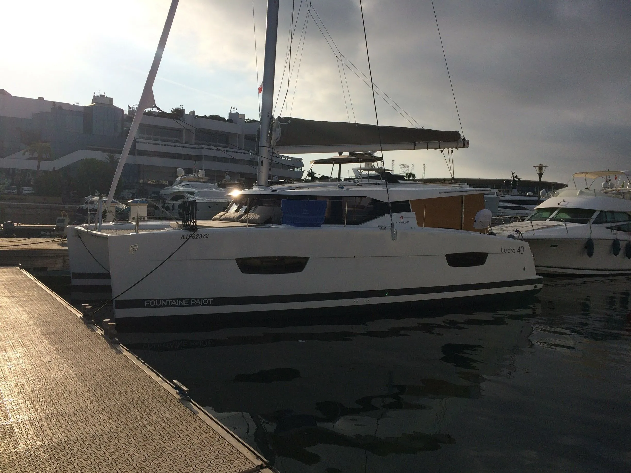 Explore Cannes on a 11.73m Fountaine Pajot Lucia 40 Catamaran Rental