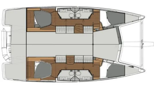 11.73m Palamos 4 Cabin Catamaran Hire