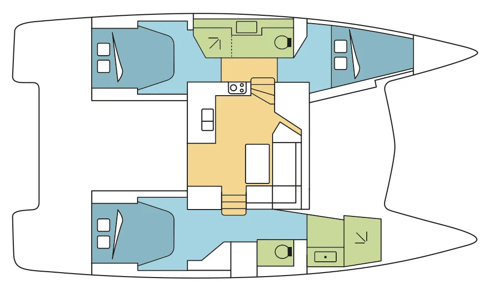 Rent a 11.73m 3 Cabin Catamaran in Cogolin