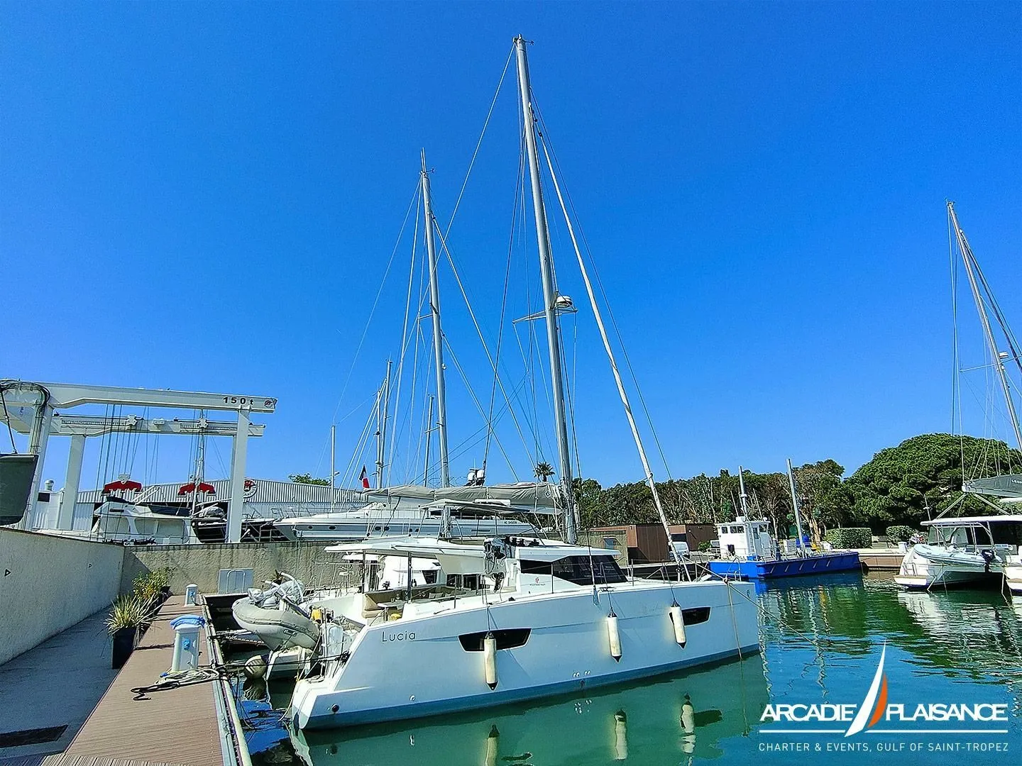 Explore Cogolin on a 11.73m Rental Fountaine Pajot Lucia 40