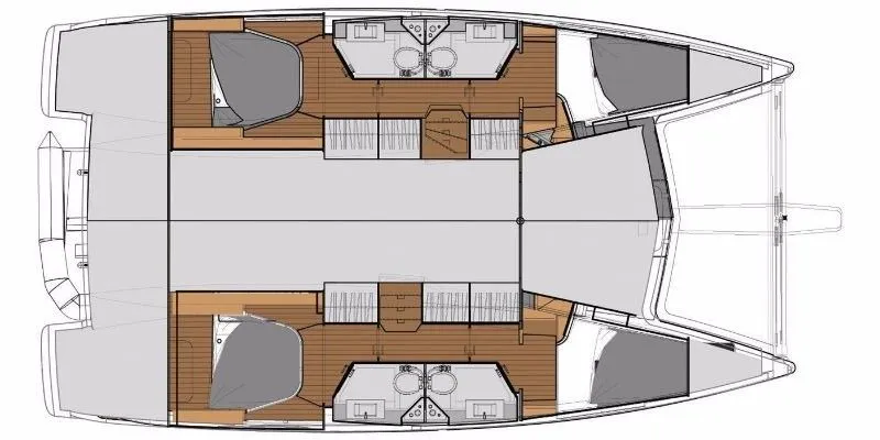 11.73m Toulon 4 Cabin Catamaran Hire