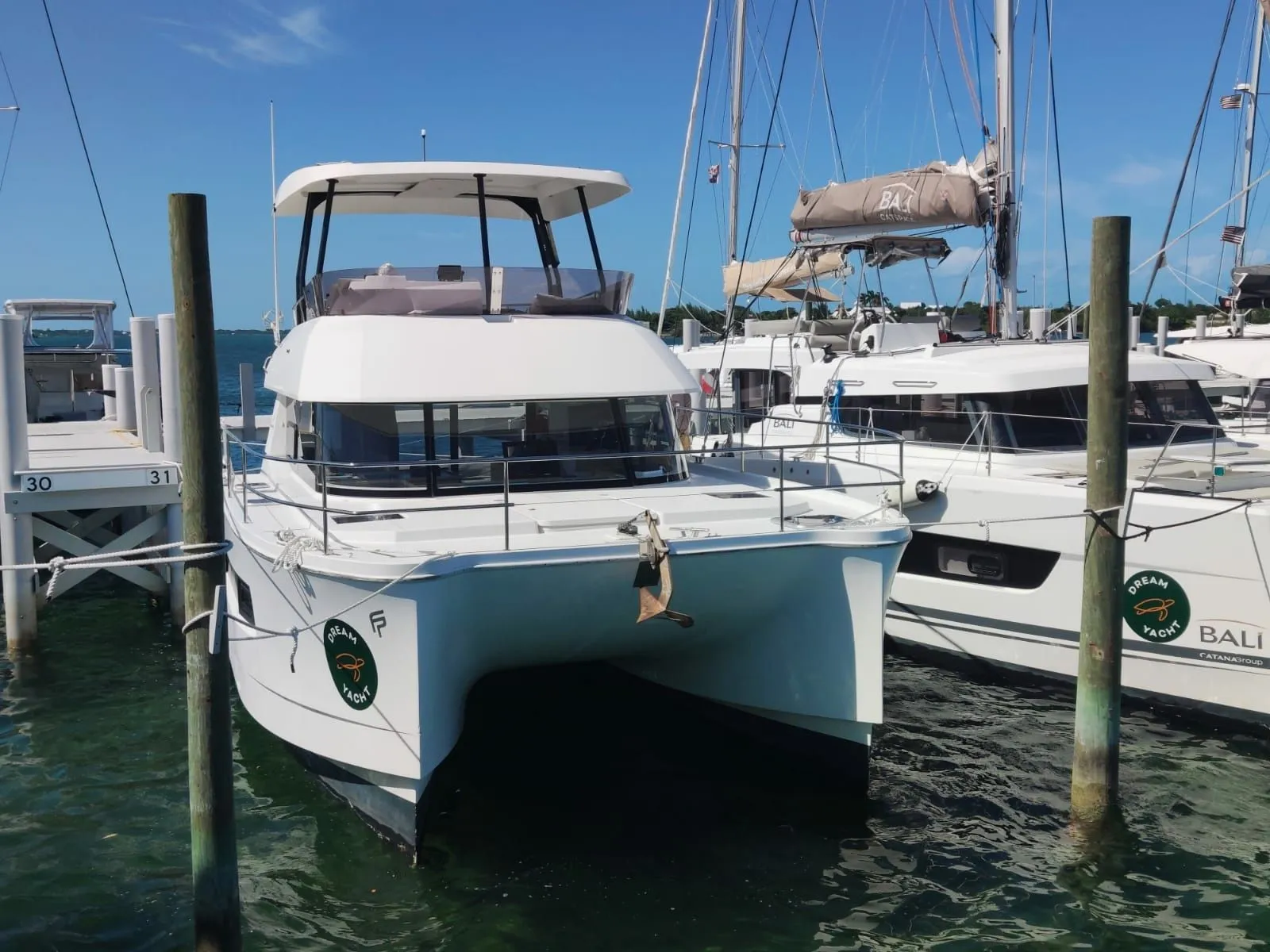 11m Marsh Harbour Fountaine Pajot MY 37 Power Catamaran Hire