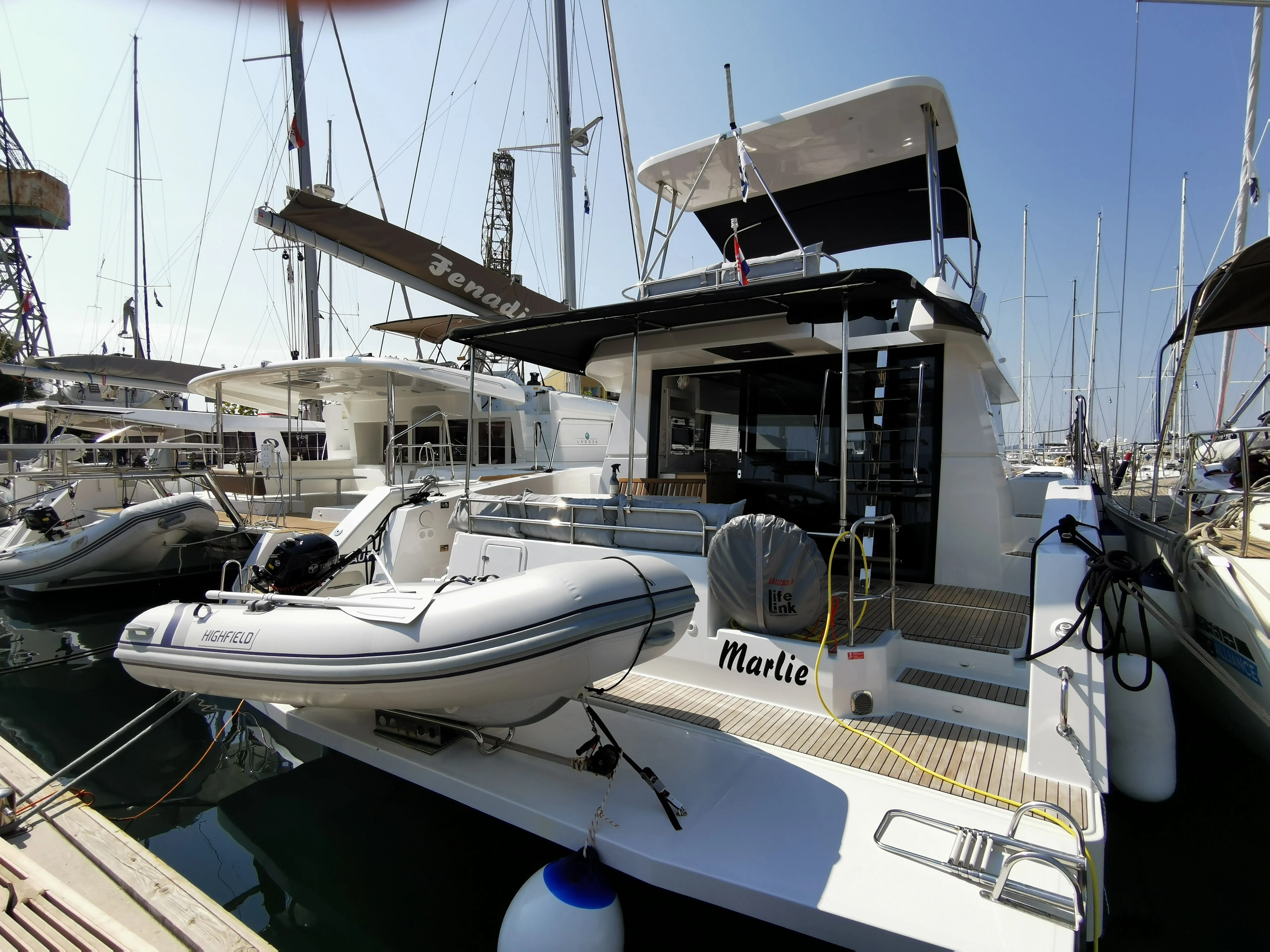 Rent a 11m Fountaine Pajot MY 37 Power Catamaran in Trogir