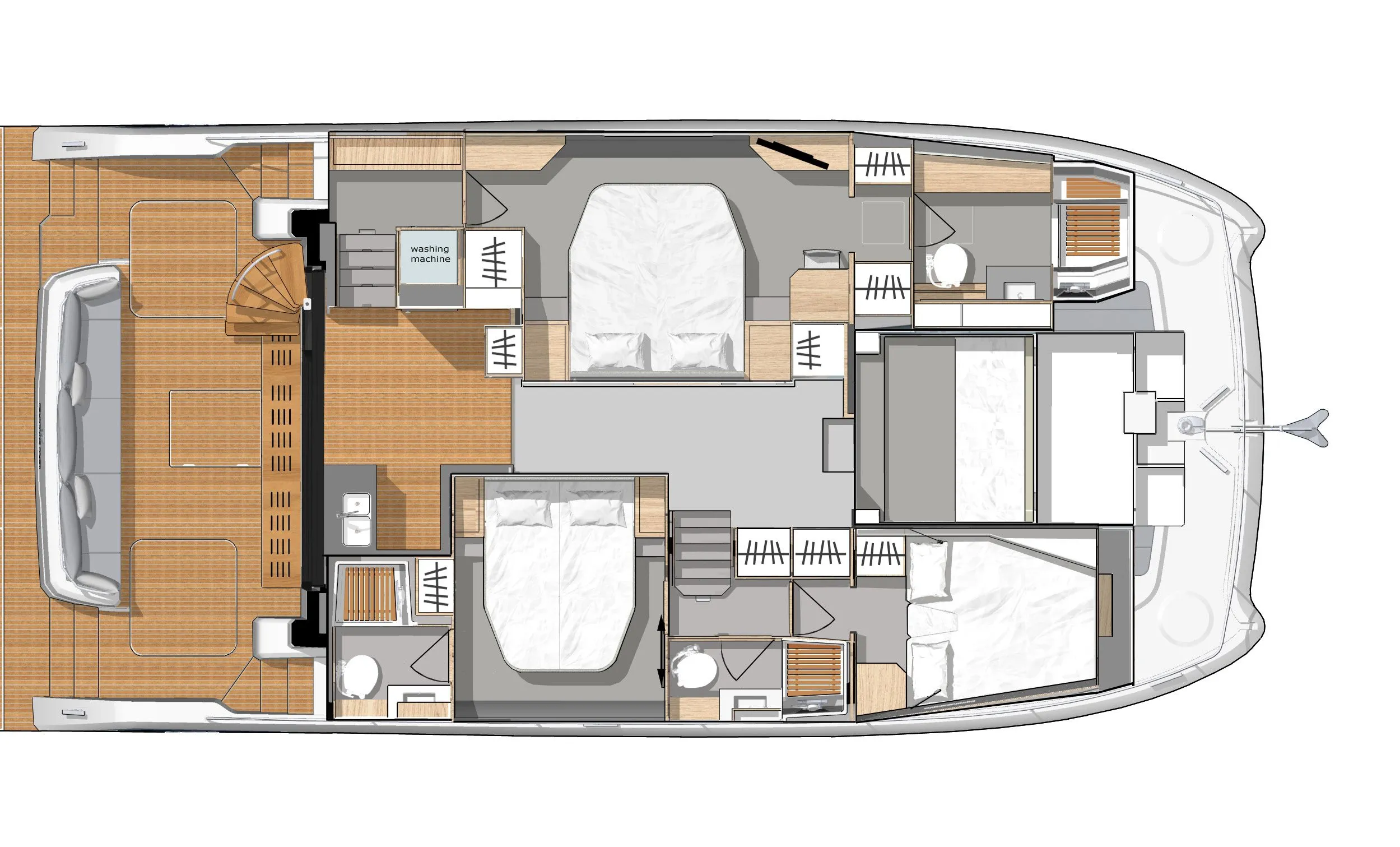 Rent a 13.41m Fountaine Pajot MY 44 Power Catamaran in Marsh Harbour