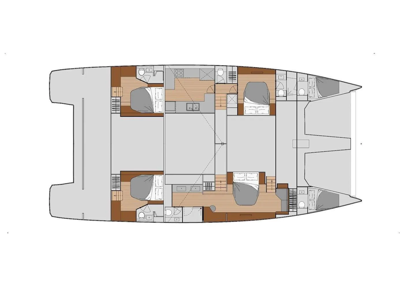 Charter a 20.42m 4 Cabin Power Catamaran in Elliniko