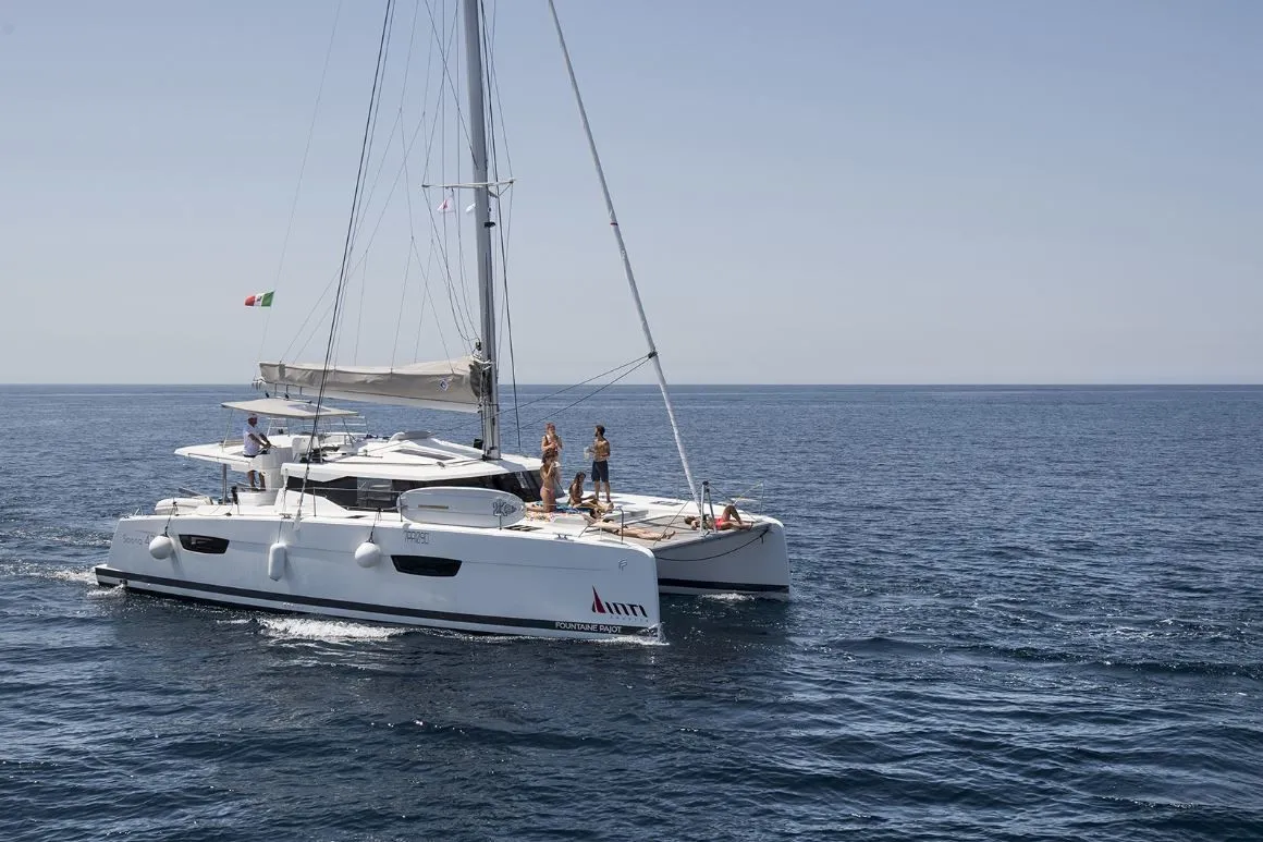 Explore Marsala on a 13.94m Rental Fountaine Pajot Saona 47