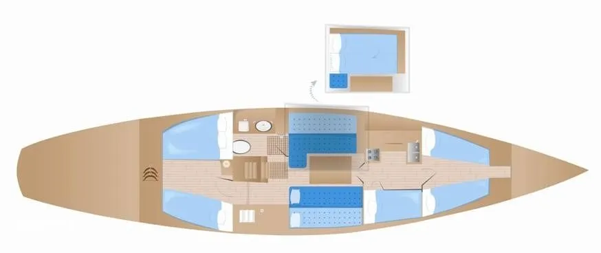Rent a 20.5m 3 Cabin Gulet in Port d'Andratx