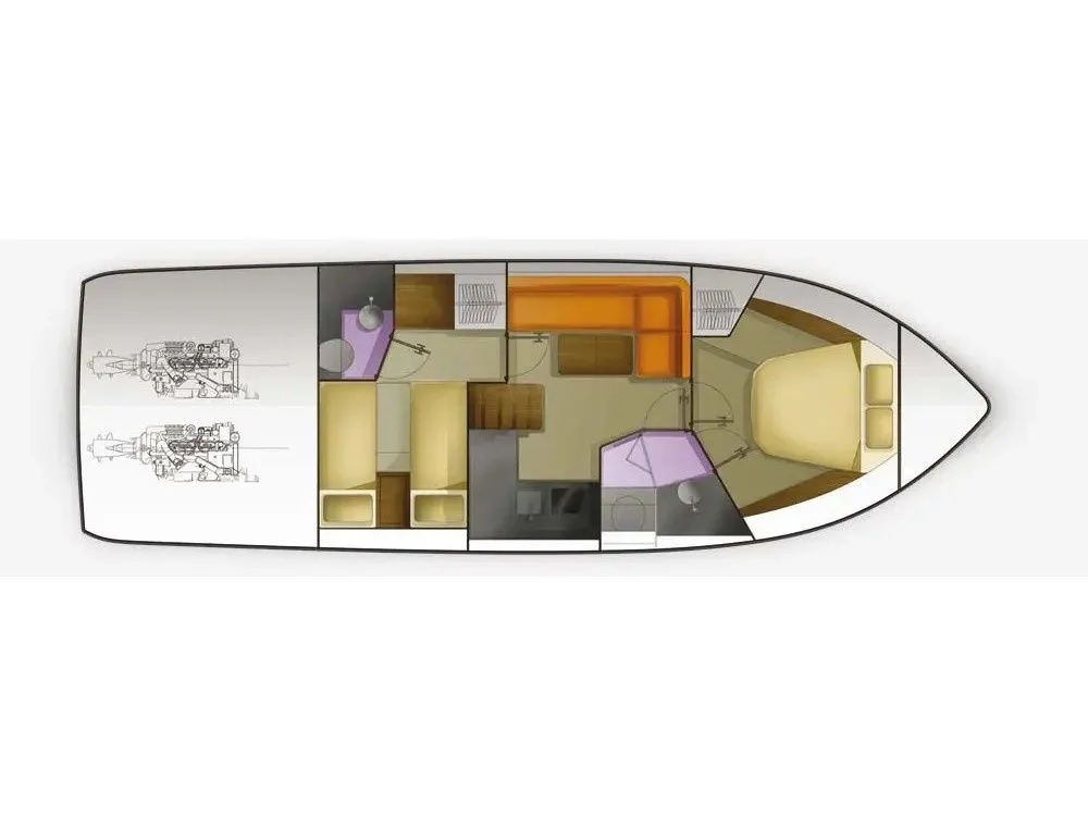 Punat 13.46m Kiralık Galeon 385 HTS Motoryat
