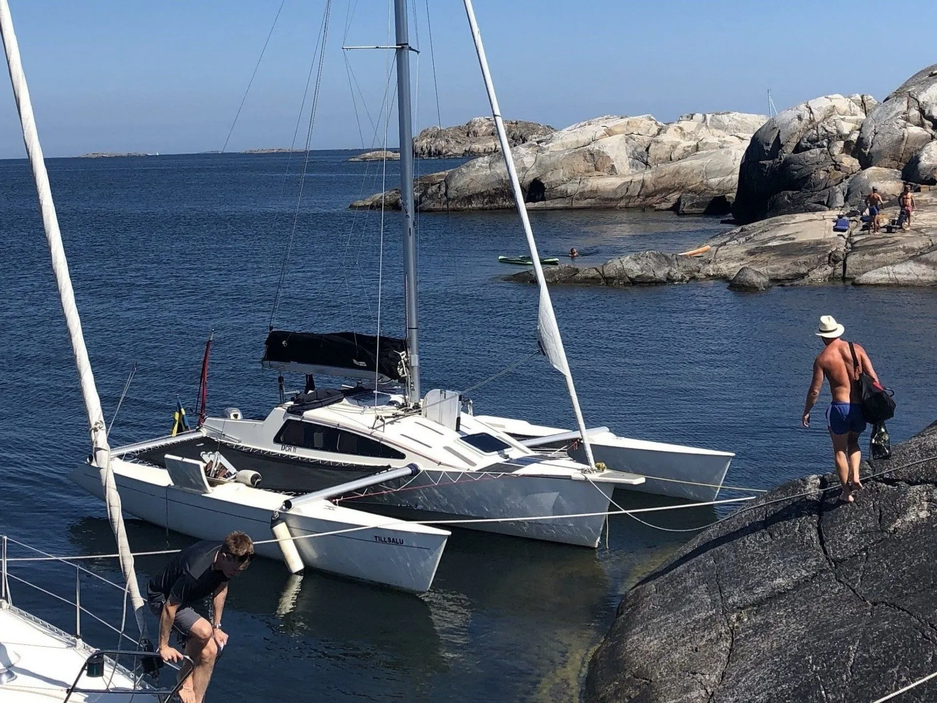 Explore Vaxholm on a 9m Rental Catamaran Gepard 28
