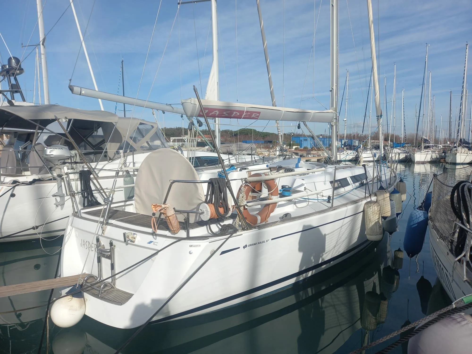 Explore Marina di Cecina on a 11.6m Grand Soleil 37 Sailing Yacht Rental