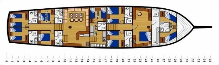 Rent a 32m 6 Cabin Gulet in Šibenik