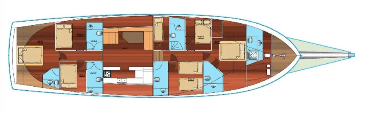 23.9m Cannigione Gulet Hire