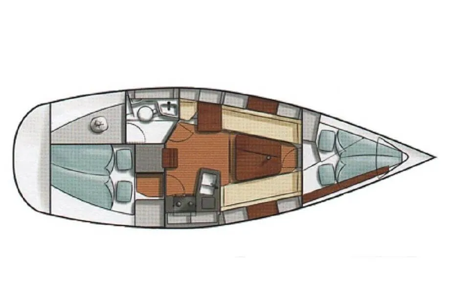 Explore Cogolin on a 9.62m 2 Cabin Sailing Yacht Rental
