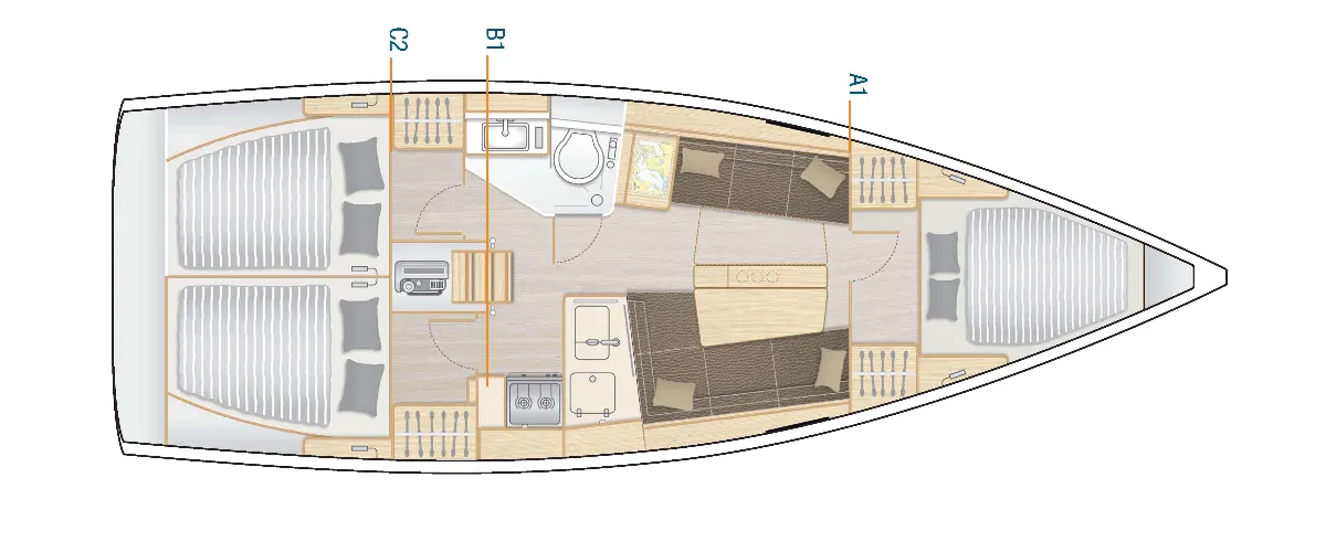 Rent a 10.4m Hanse 348 Sailing Yacht in Hyeres