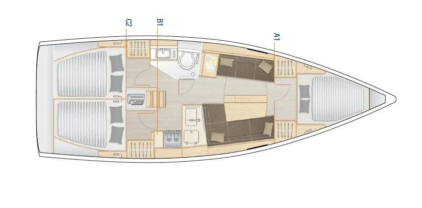 10.4m Grossenbrode Sailing Yacht Hire