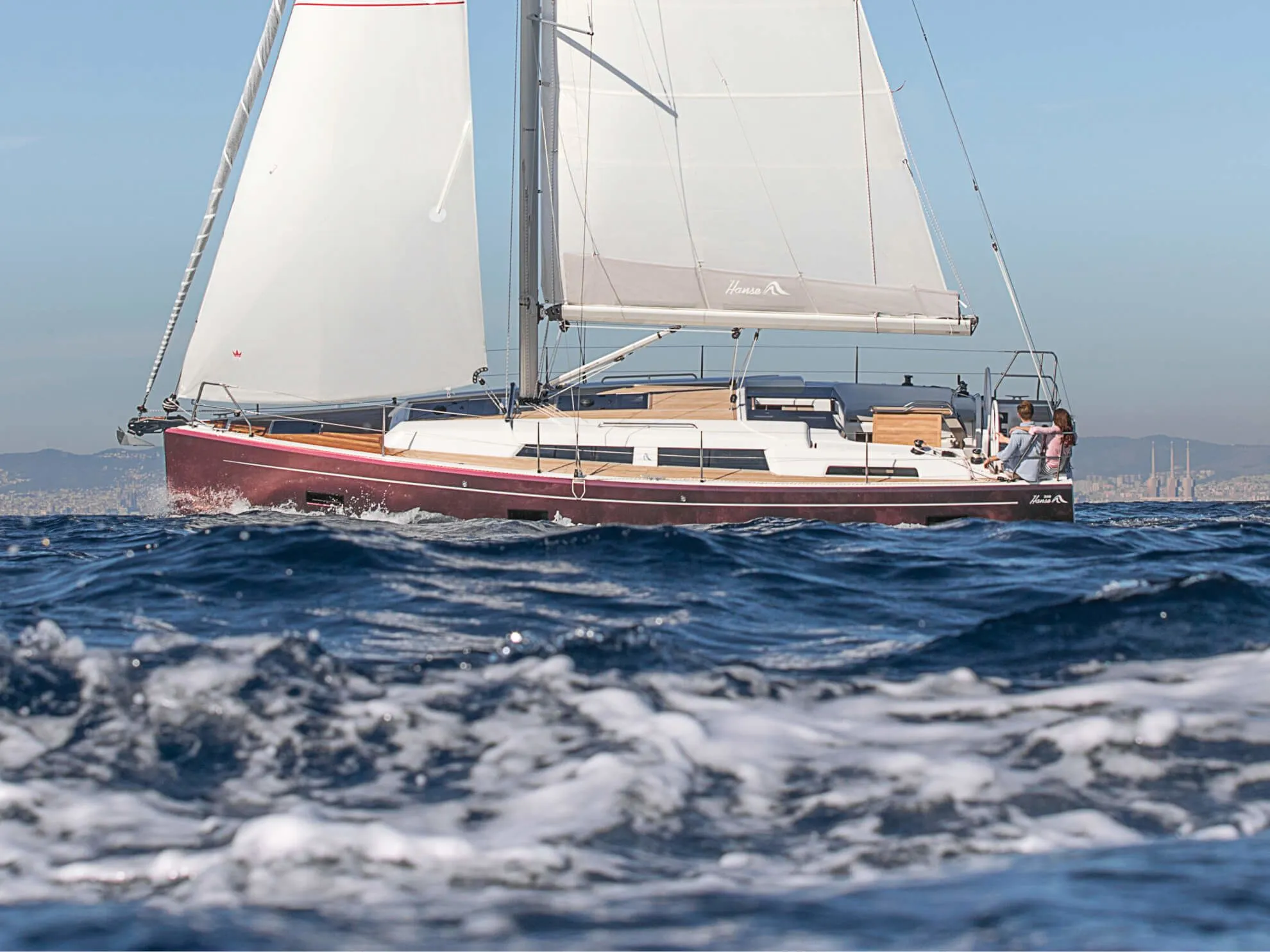 Explore Flensburg on a 11.4m Rental Sailing Yacht Hanse 388