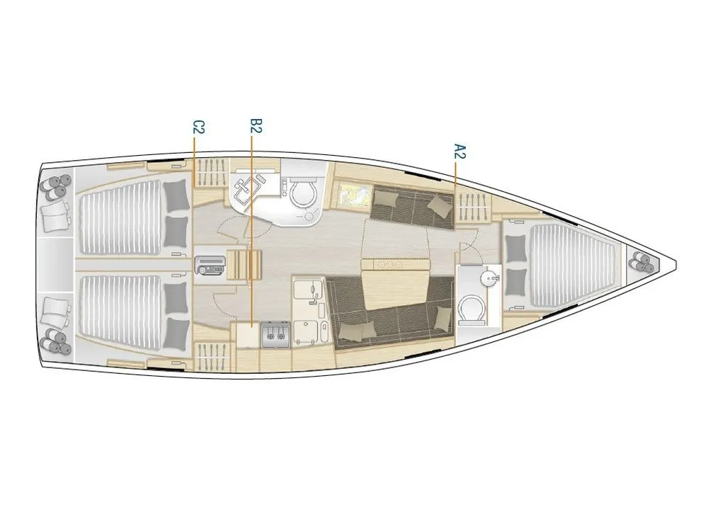 11.41m Gothenburg Sailing Yacht Hanse 388 Hire