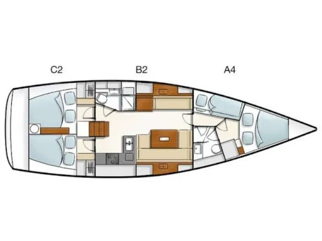 13.3m Medulin 4 Cabin Sailing Yacht Hire