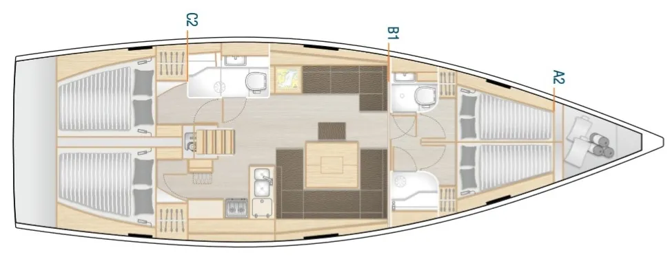 Rent a 14.04m Hanse 458 in Rhodes Town