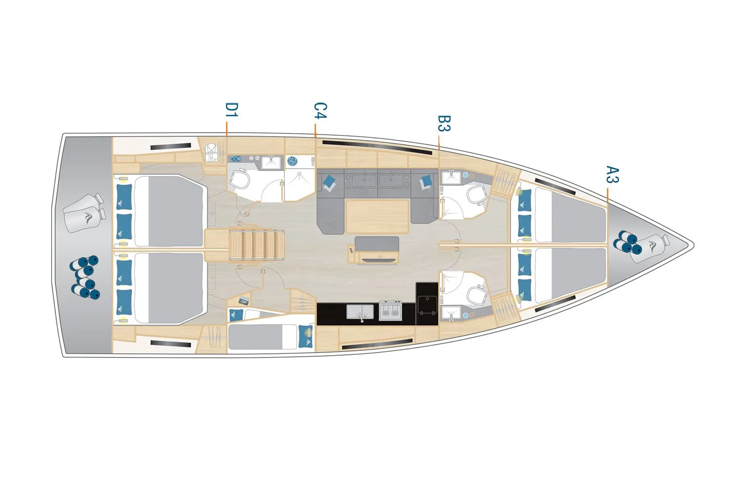Rent a 14.6m Hanse 460 Sailing Yacht in Dubrovnik