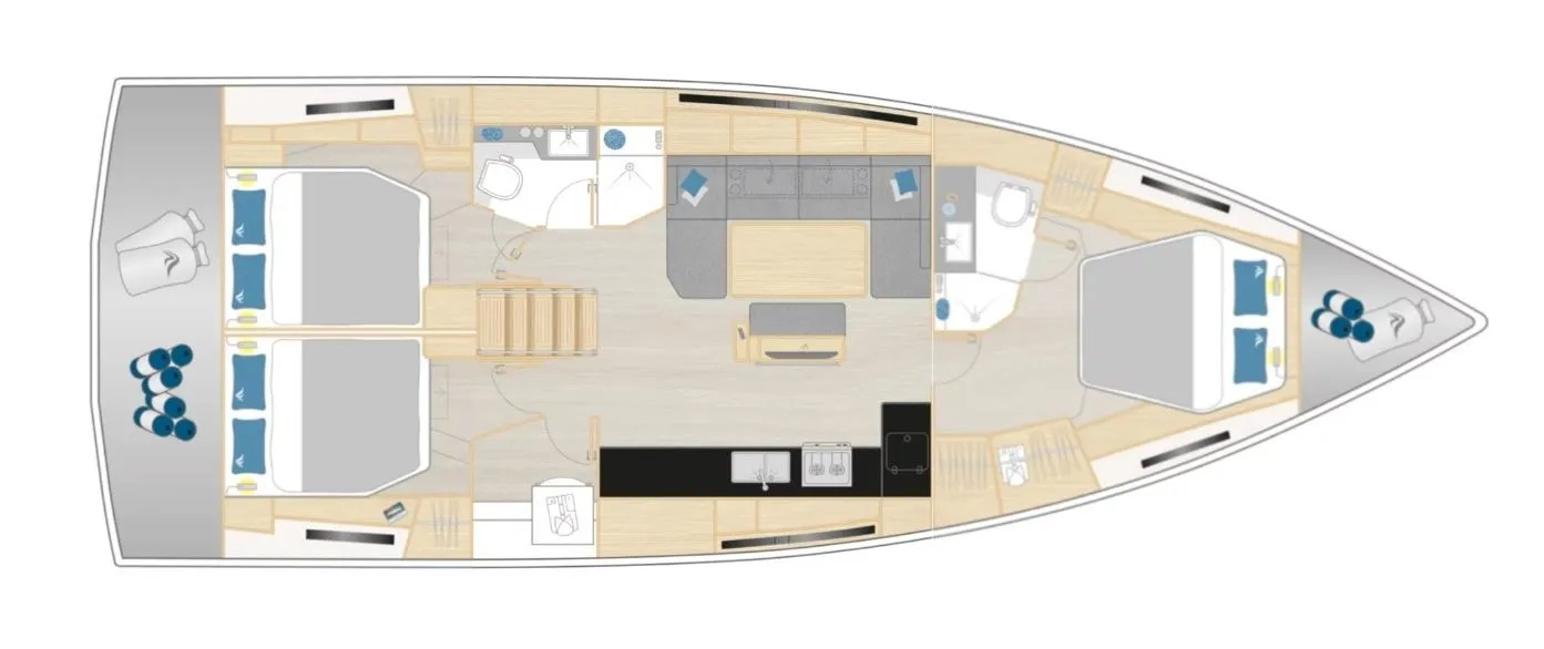 Charter a 14.6m 3 Cabin Sailing Yacht in Balatonfured