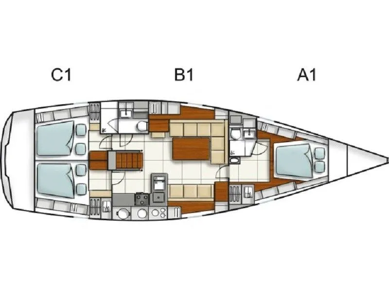 Rent a 14.31m 3 Cabin Sailing Yacht in Heraklio Town