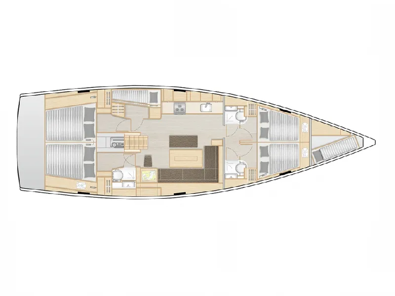 Explore Göcek on a 15.55m Hanse 508 Sailing Yacht Rental