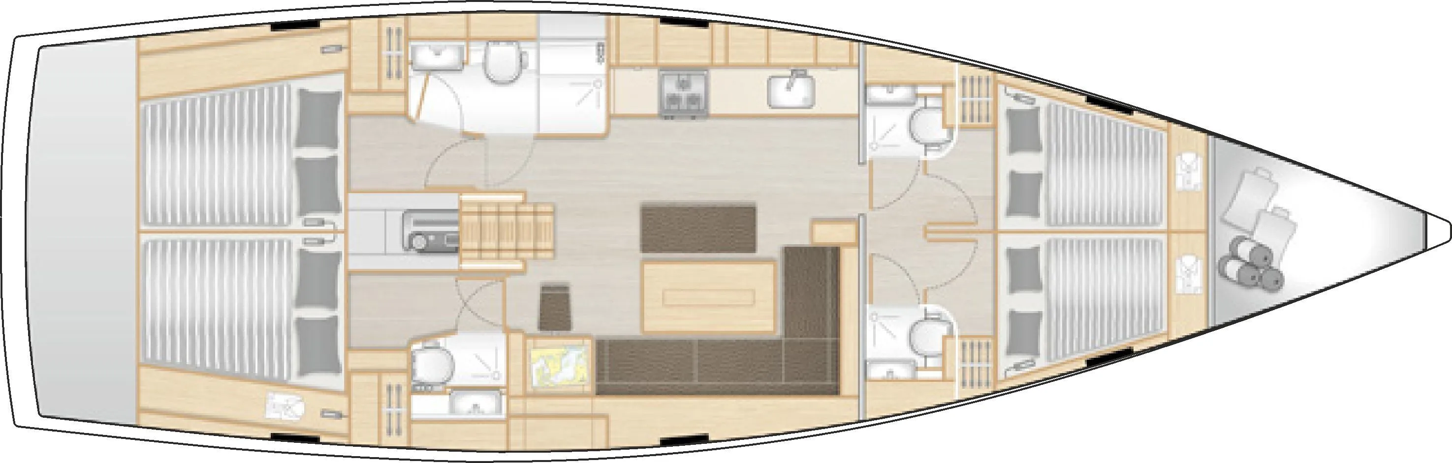 Charter a 15.55m 4 Cabin Sailing Yacht in Rogoznica