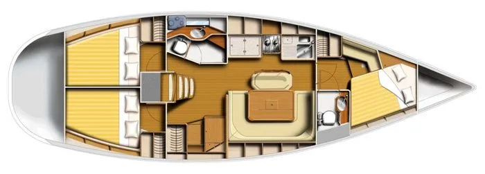 12.86m Roses 3 Cabin Sailing Yacht Hire