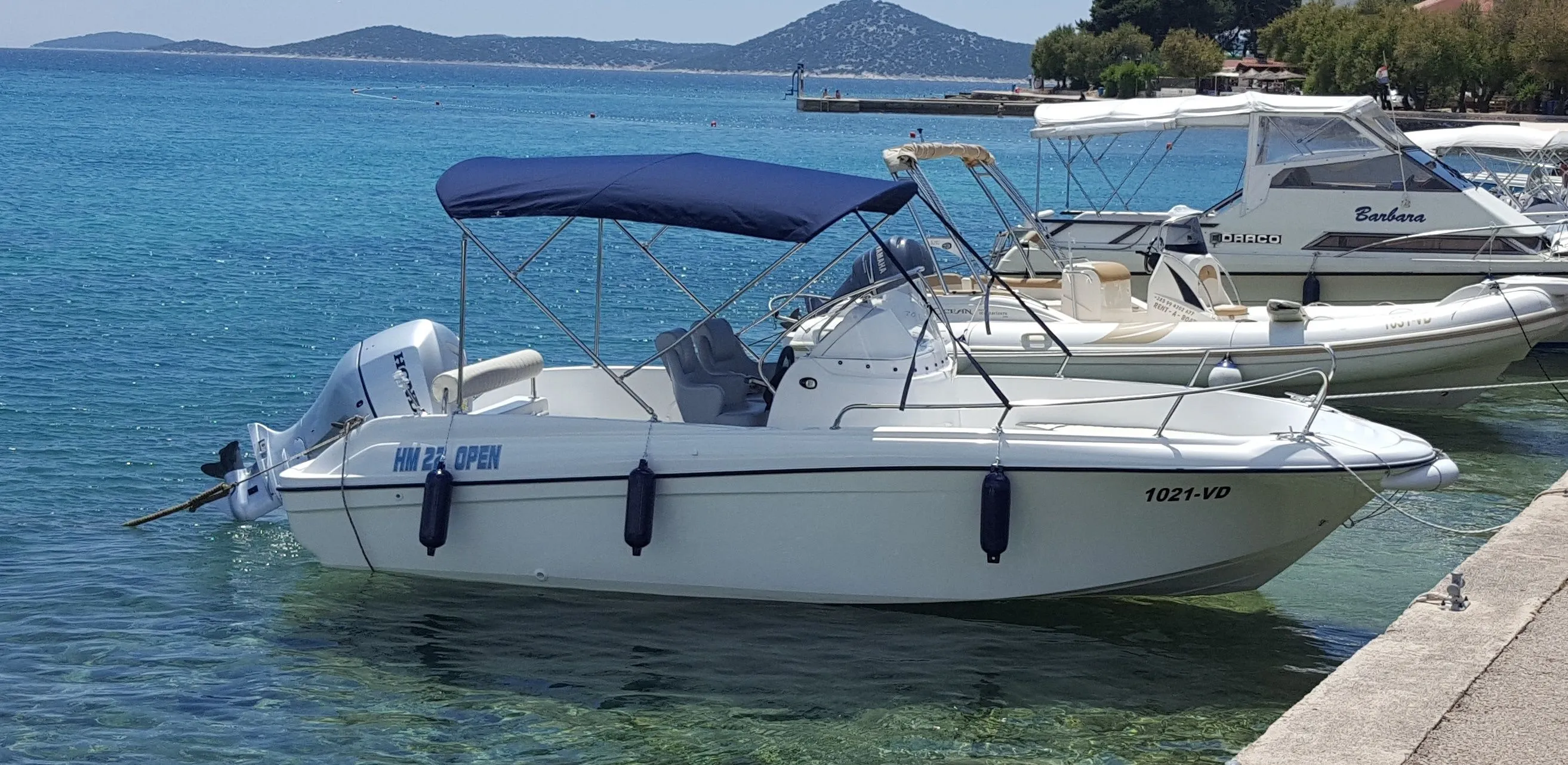 Explore Vodice on a 6.2m Rental HM 22