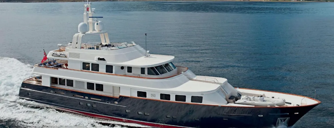 Explore Downtown Nassau on a 42.28m 5 Cabin Motor Yacht Rental