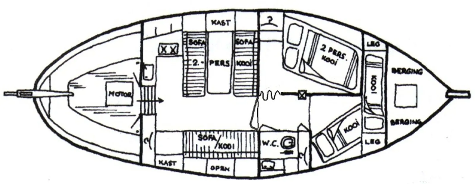 11.12m Heeg 3 Cabin Sailing Yacht Hire