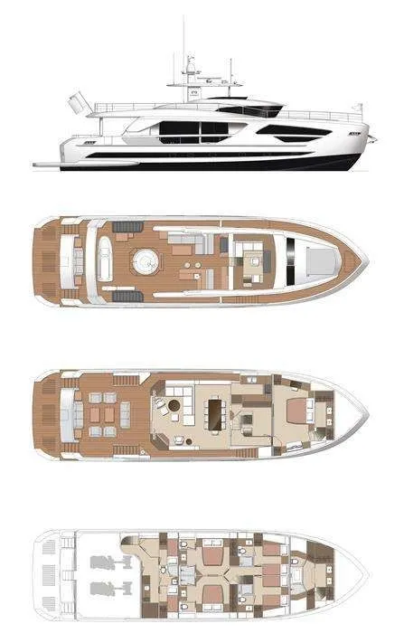 Charter a 23.32m 5 Cabin Motor Yacht in Tortola