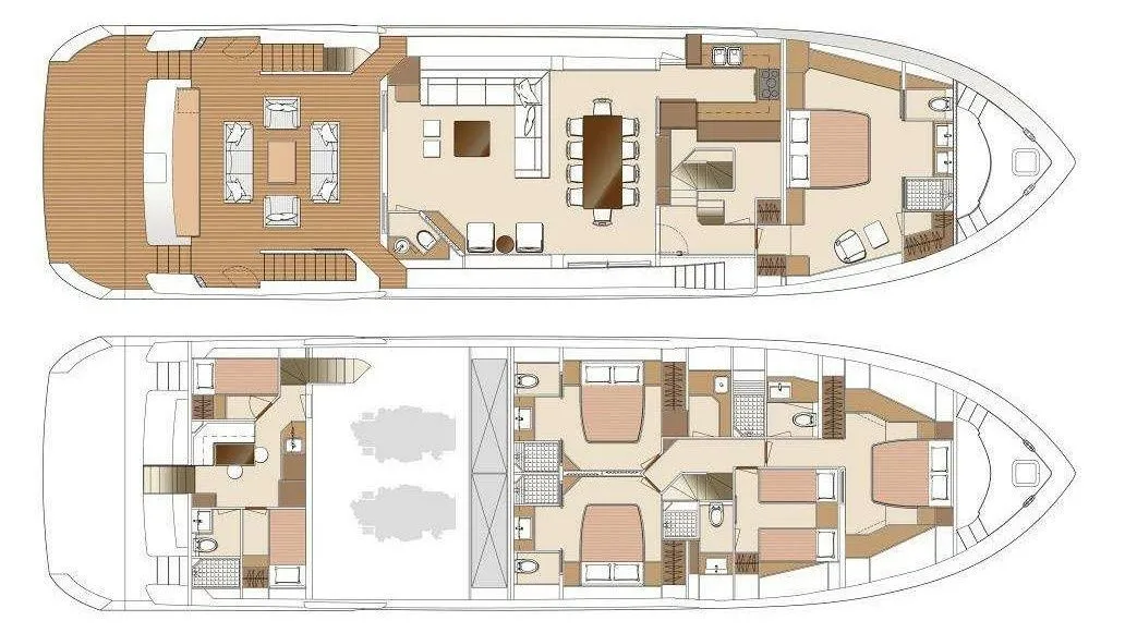 26.07m Palm Cay Motor Yacht Horizon FD85 Hire