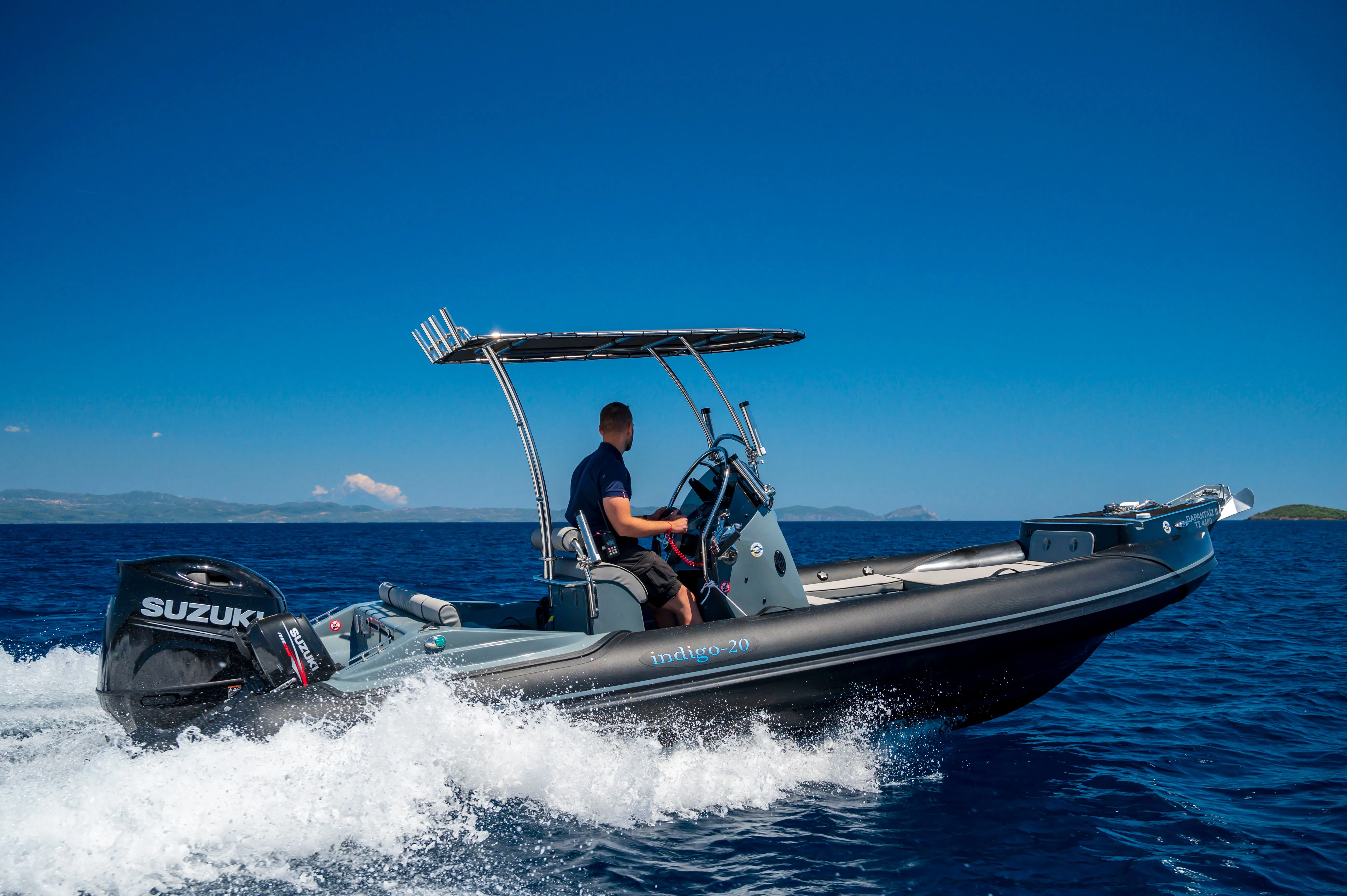 Explore Nikiti on a 6m Rental Motor Boat