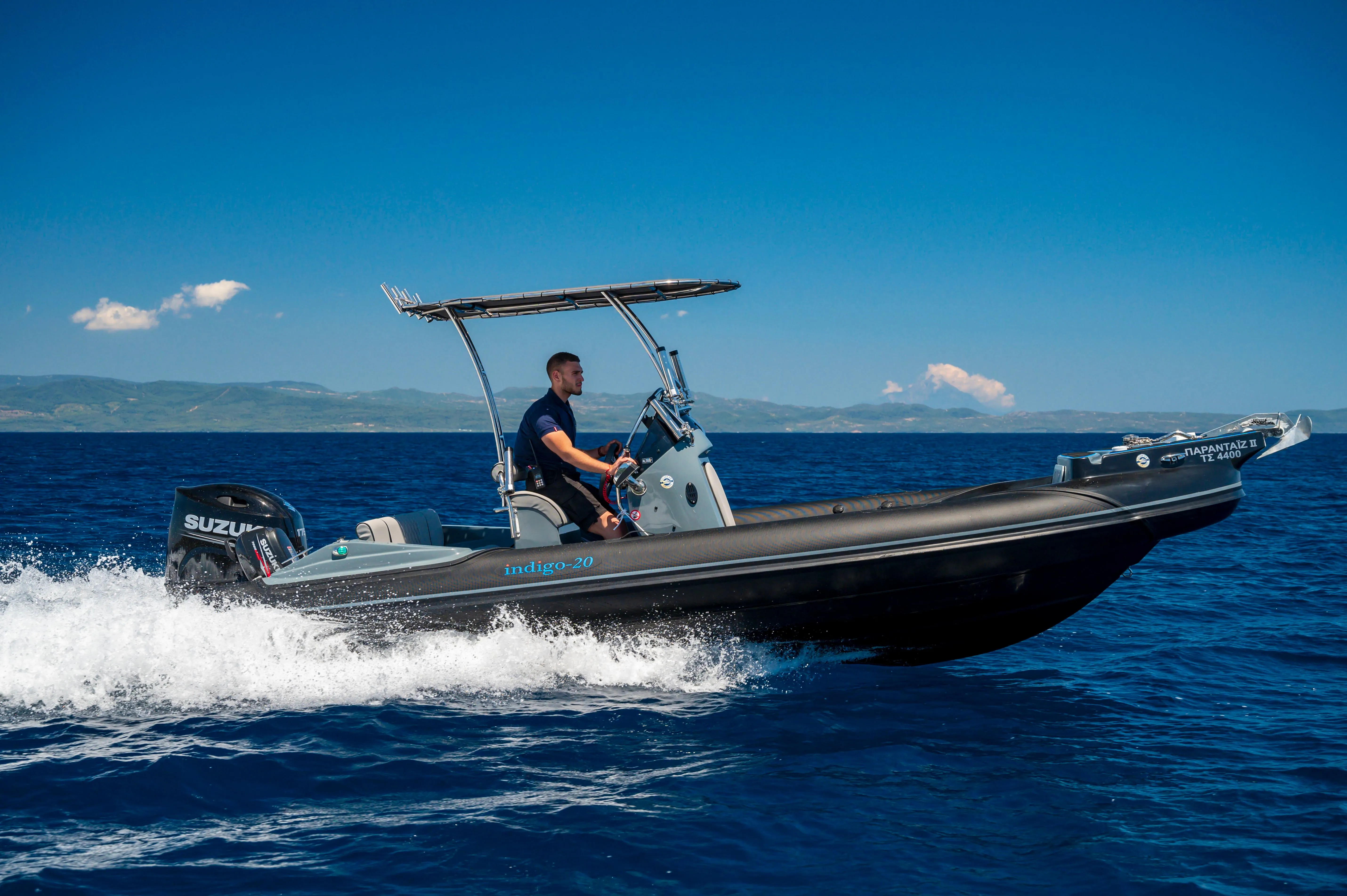 Explore Nikiti on a 6m Rental Motor Boat