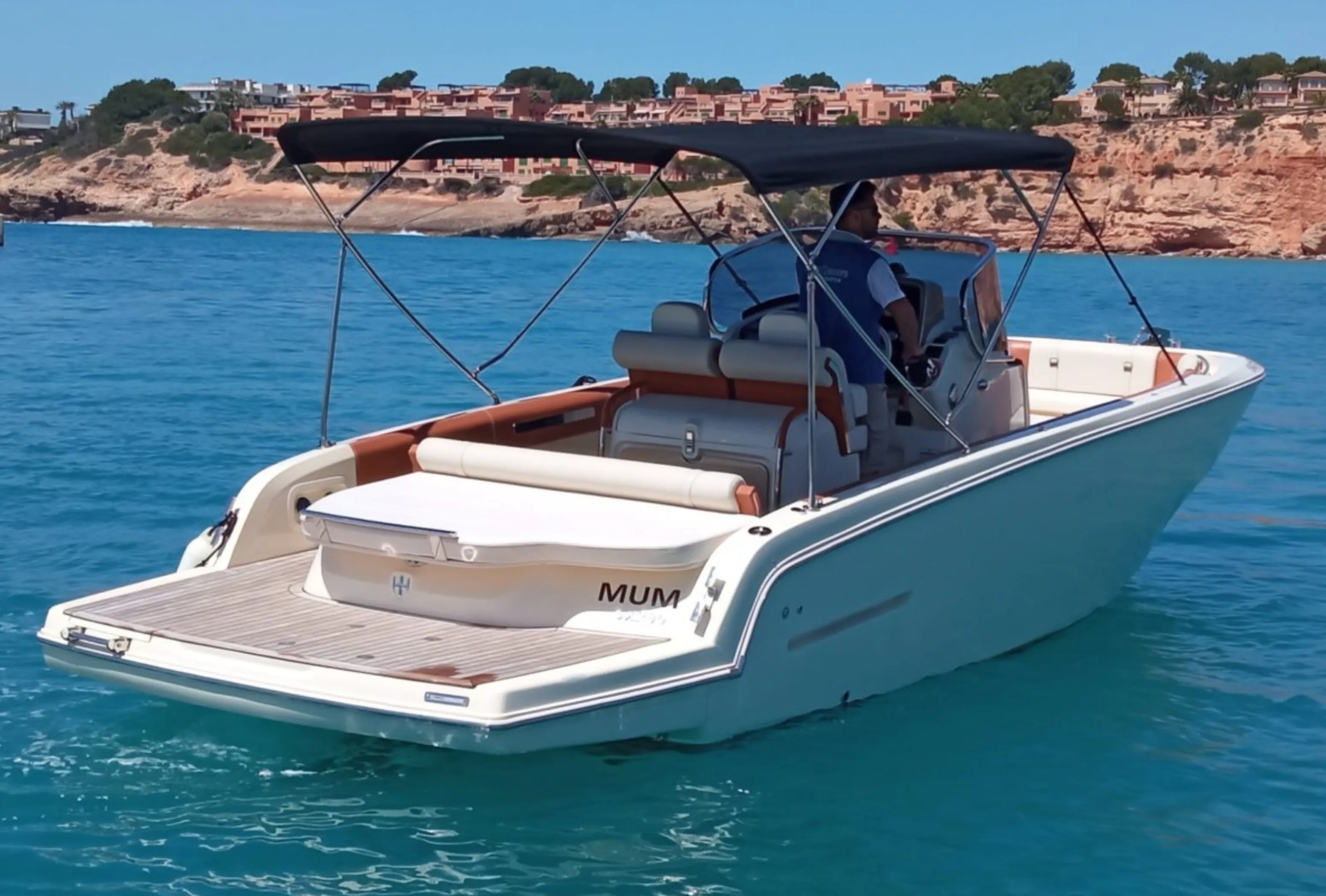 Explore El Toro on a 8.7m Rental Motor Boat