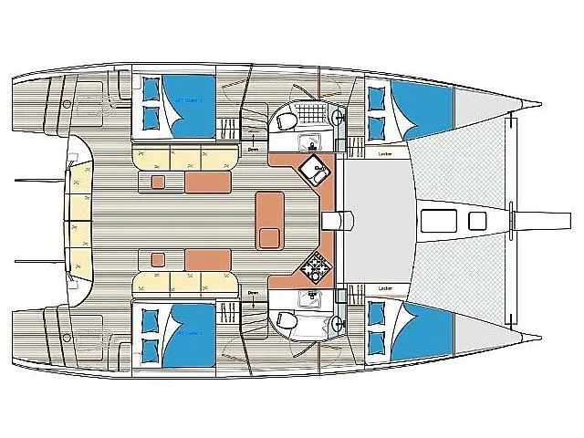 12.63m Chang Wat Phuket Catamaran Island Spirit 410 Hire