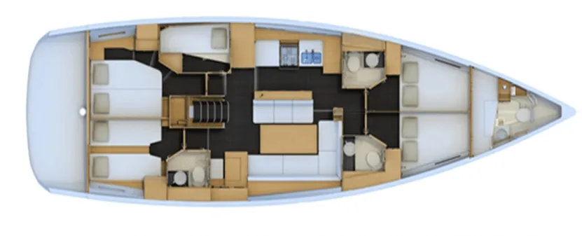 Rent a 16.16m Jeanneau 54 in Piso Livadi