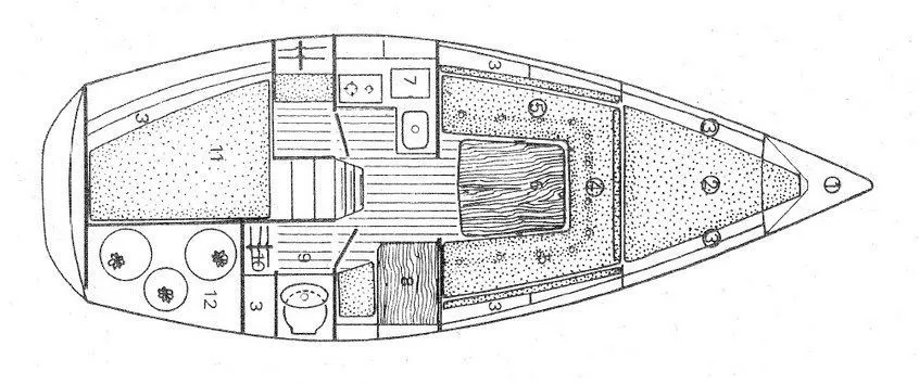 9.7m Lipno nad Vltavou 2 Cabin Sailing Yacht Hire