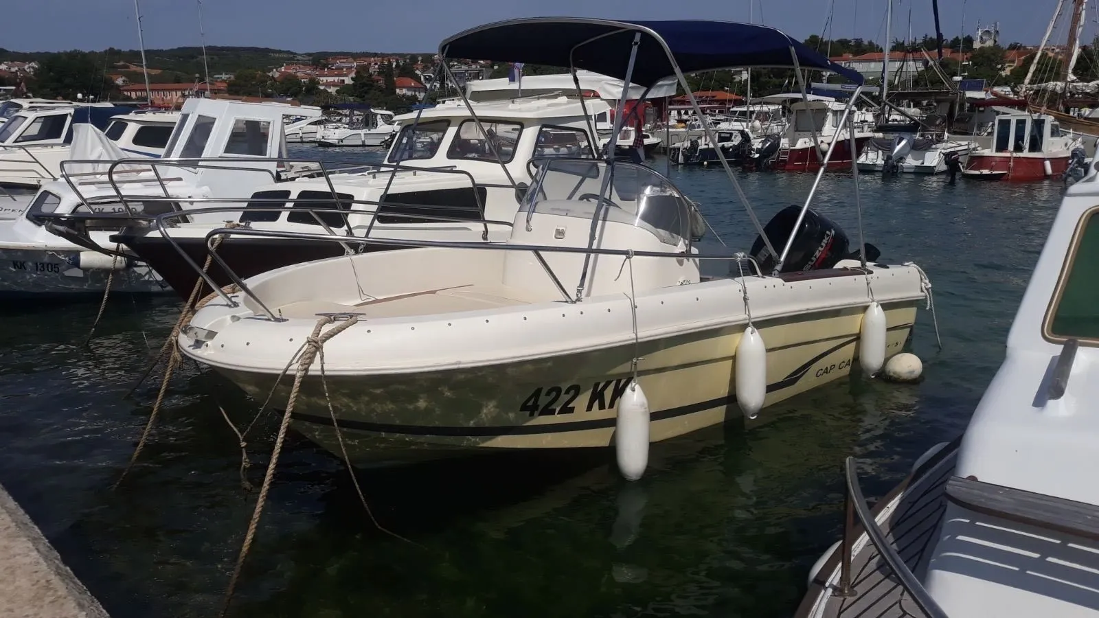 4m Krk Motor Boat Jeanneau Cap Camarat 4.5 Hire